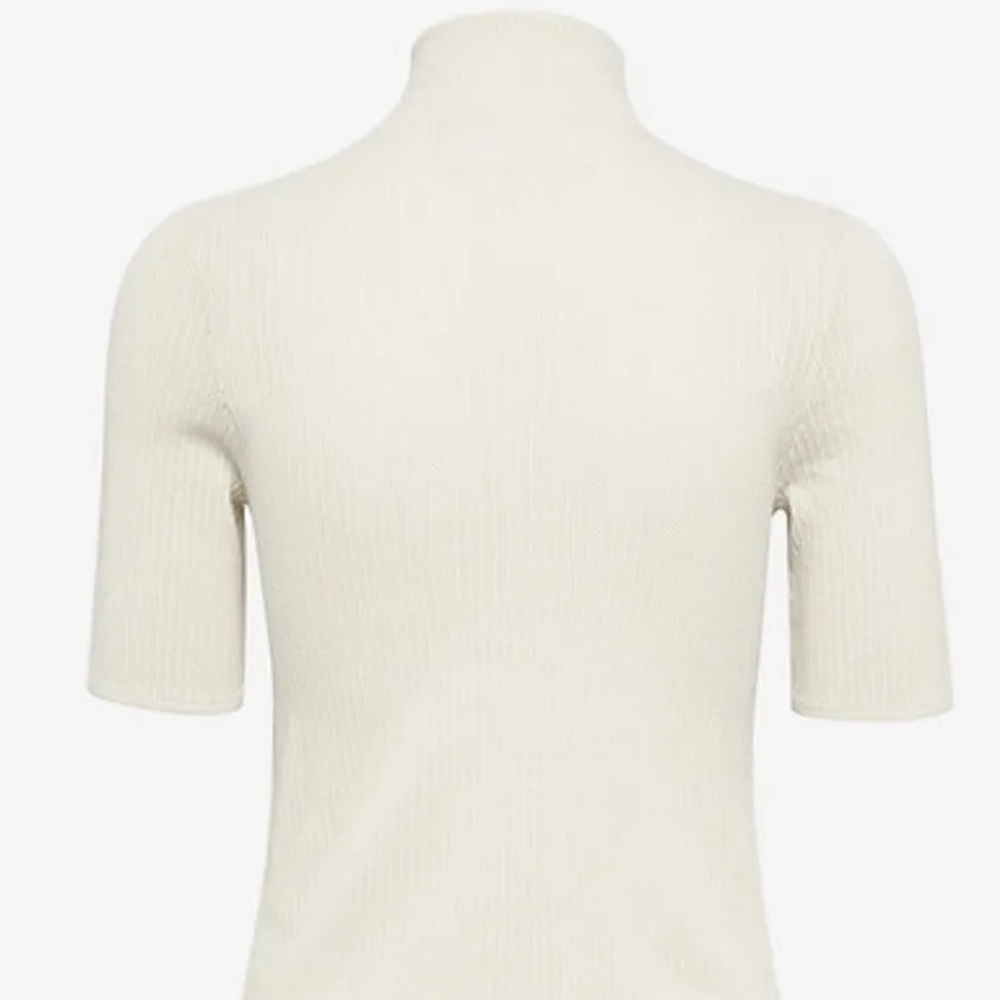 samsoe samsoe lene white asparagus t-shirt turtleneck